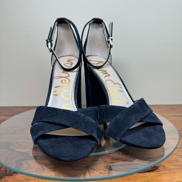 NEW Sam Edelman Yancy Ankle Strap Suede Heel Sandals - Picture 8 of 17